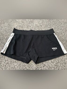 Nike Black Athletic Shorts with Silver Side Panels